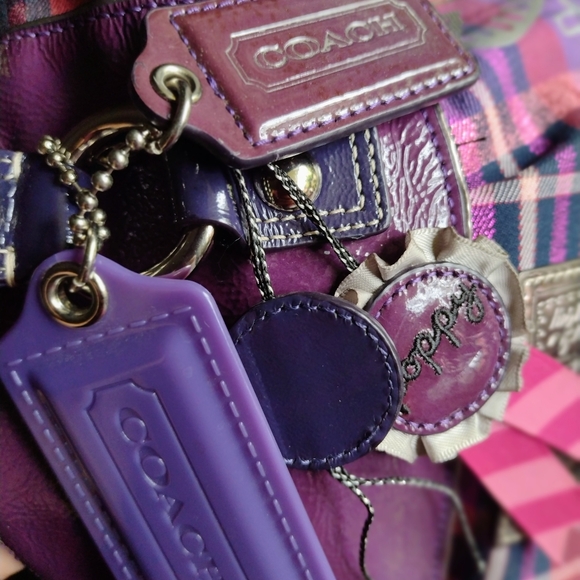 Coach Purple Poppy Handbag - Picture 3 of 8